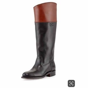 Frye Jet Riding Boot Black Multi Smooth Grain